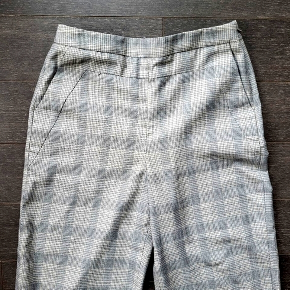 Selected Women Plaid Zip Straight Pants - Picture 2 of 12